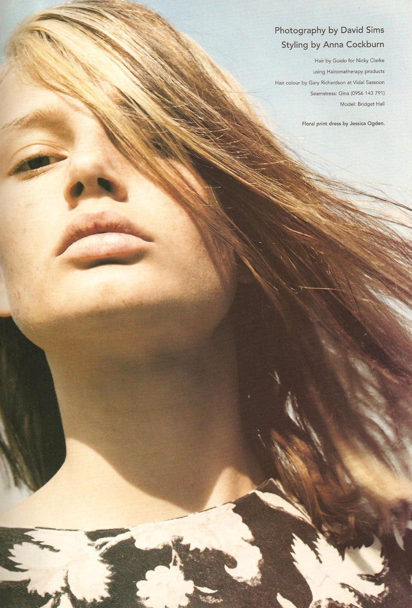 Bridget Hall For I D The Romance Issue S Cover Story Girl July 1999 By David Sims