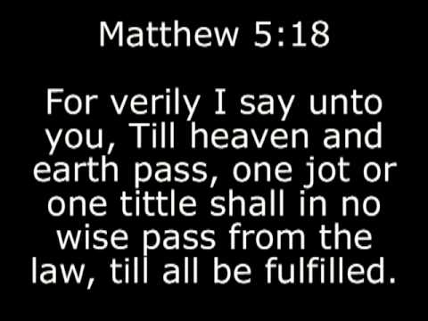 kjbwords's tweet photo. For verily I say unto you, Till heaven and earth pass, one jot or one tittle shall in no wise pass from the law, till all be fulfilled. - Mt 5:18 #KJB #kjv https://t.co/cUYHQU4q8Z