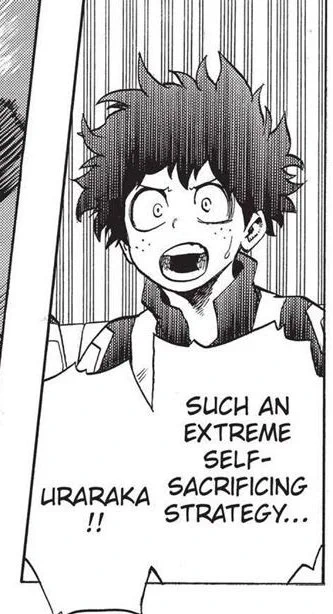 Izuku: "Uraraka is so self-sacrificial omg ?"

Literally Izuku in his next match: 