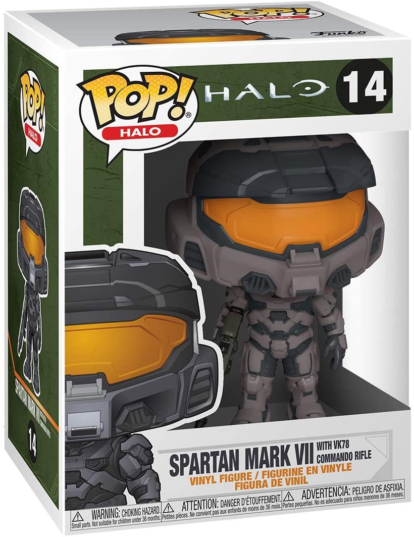 Spartan Mark VII with VK78 Blue & Yellow with Funko POP Games: Halo Infinite