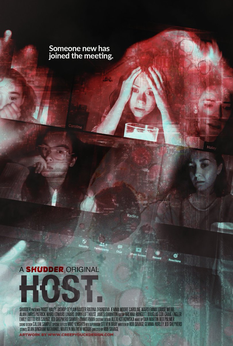 creepyduckart's tweet photo. My alternative artwork for the incredible @Shudder horror #Host . An incredible feat of filmmaking during these very weird times....and bloody terrifying to boot!!

#HorrorMovies #shudder #Halloween #digitalart #scarymovies https://t.co/BFp84OfFOz