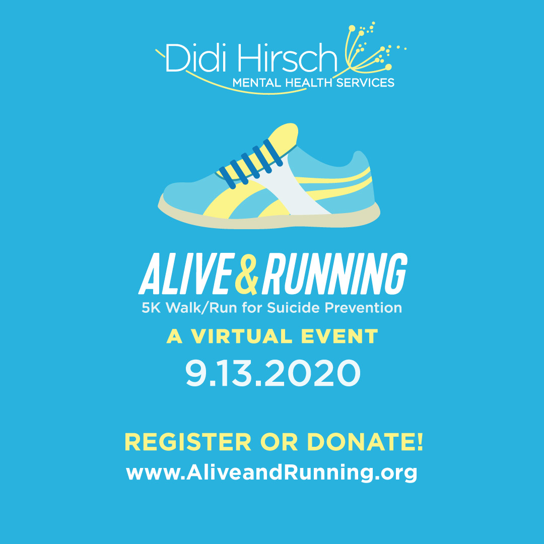 cali939's tweet photo. Our friends at Didi Hirsch are holding their virtual Alive & Running 5k for Suicide Prevention on Sept. 13. You can help raise funds and awareness by donating or registering at https://t.co/461jjRyume #AliveandRunning https://t.co/76Dg2kGFh5
