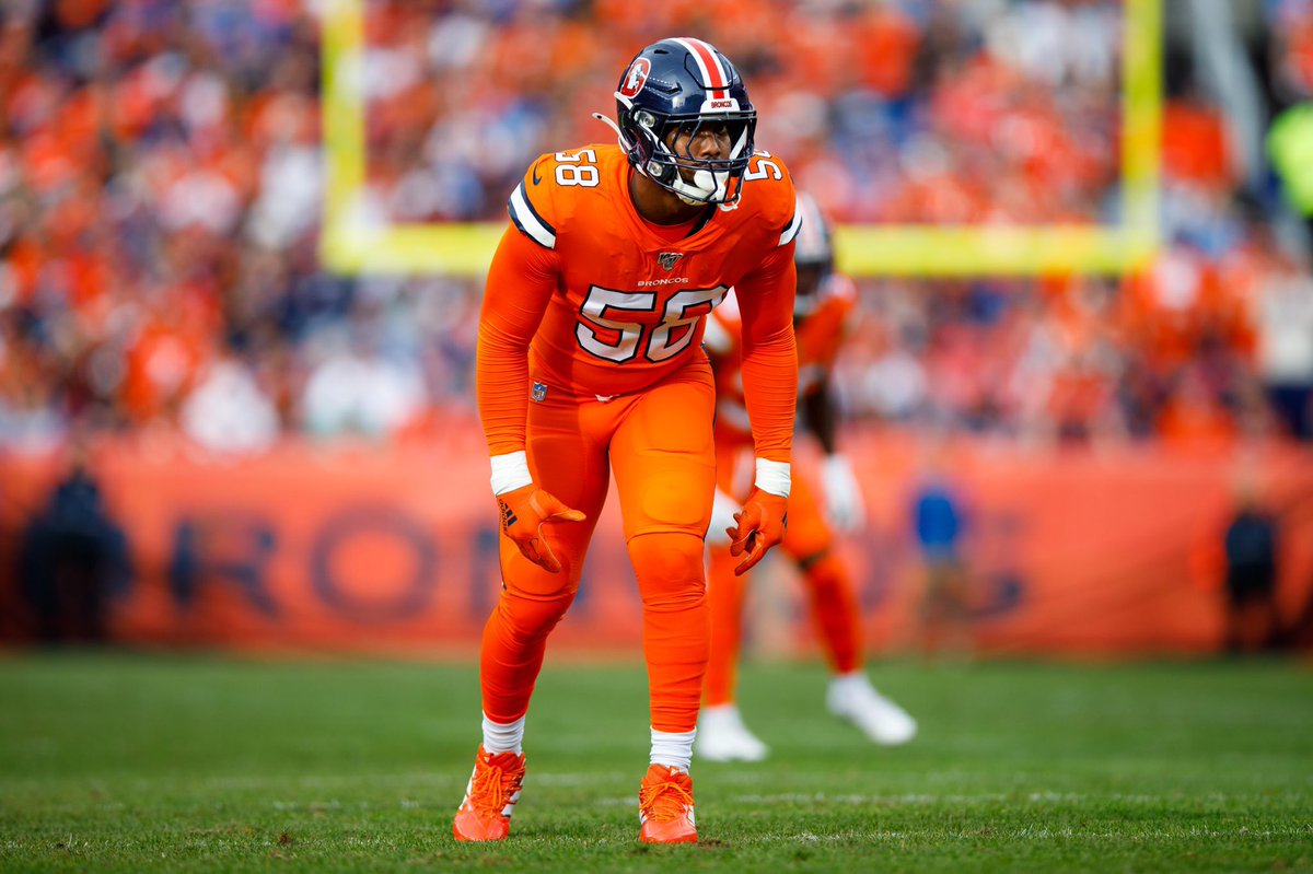 PFF's tweet photo. #Broncos pass-rusher Von Miller suffered a potential season ending ankle injury in practice today, per @RapSheet &amp; @MikeGarafolo

Miller ranks 1st in total pressures generated (640) since entering the NFL in 2011. https://t.co/3rBMEkjrQ8