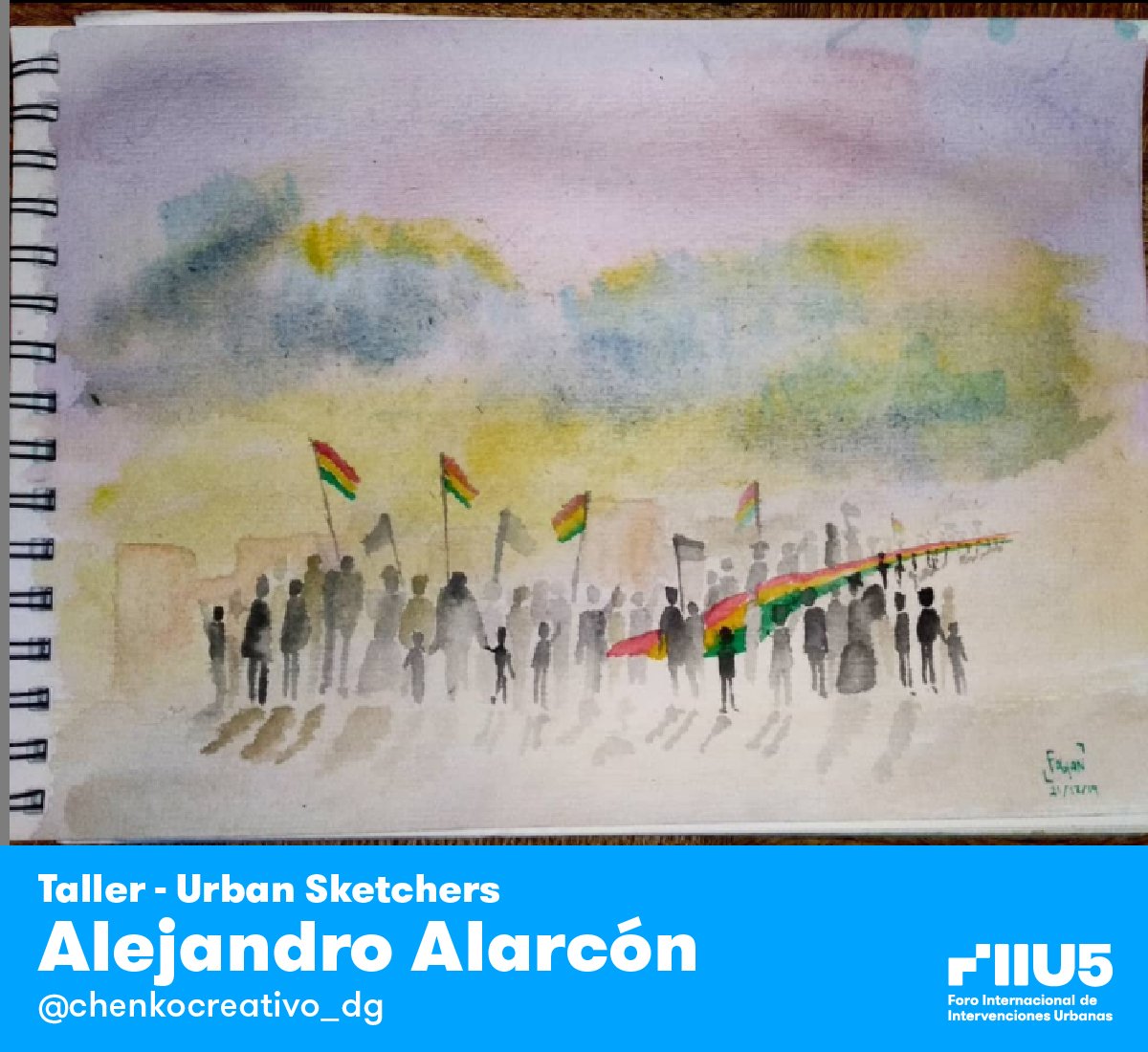 OcupaTuCalle's tweet photo. 🎨 SOÑANDO A TRAVÉS DE TU VENTANA (1/3)
🏡 Así vieron la ciudad desde sus casas los participantes del taller de #UrbanSketchers que formó parte del #FIIU5. Muchas gracias a todos ellos y a Juan Carlos Bohórquez de @ConcretaGU por compartir su conocimiento con nosotros. 🙌 😃 https://t.co/Fg3v8tEiKN