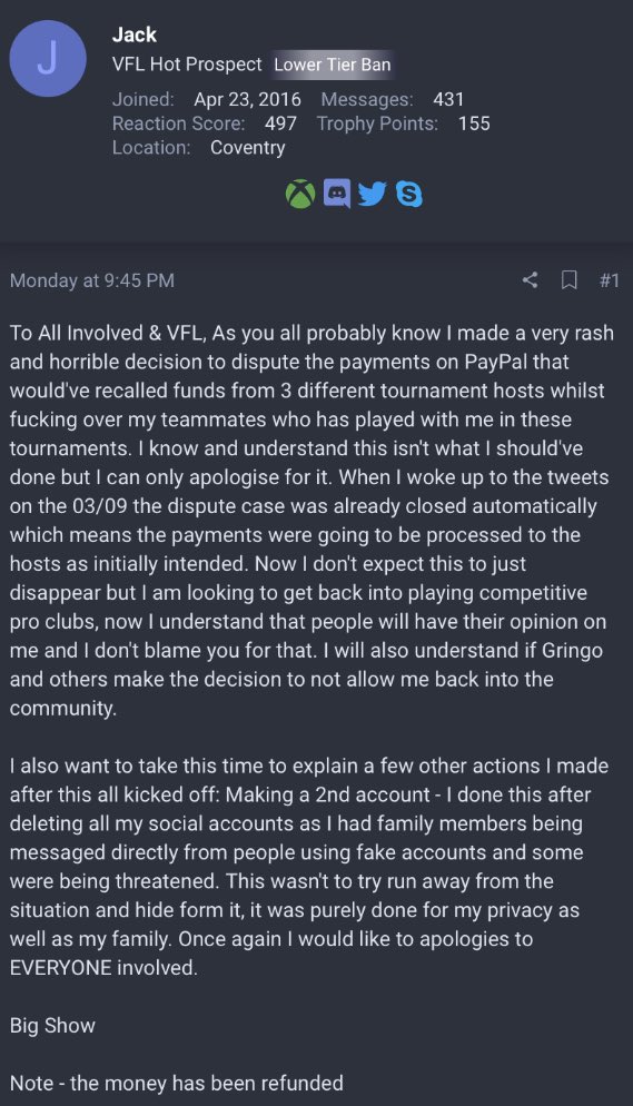 Out of Context VFL tweet media