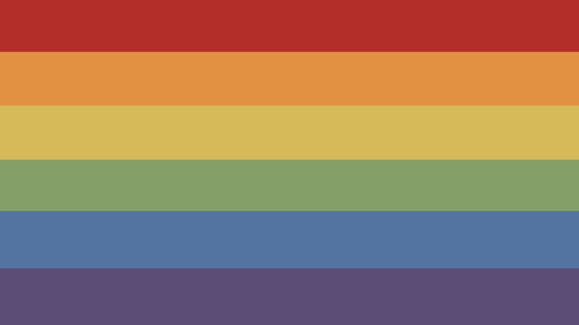 LGBT pride flag but this time it’s Speaking In Tongues