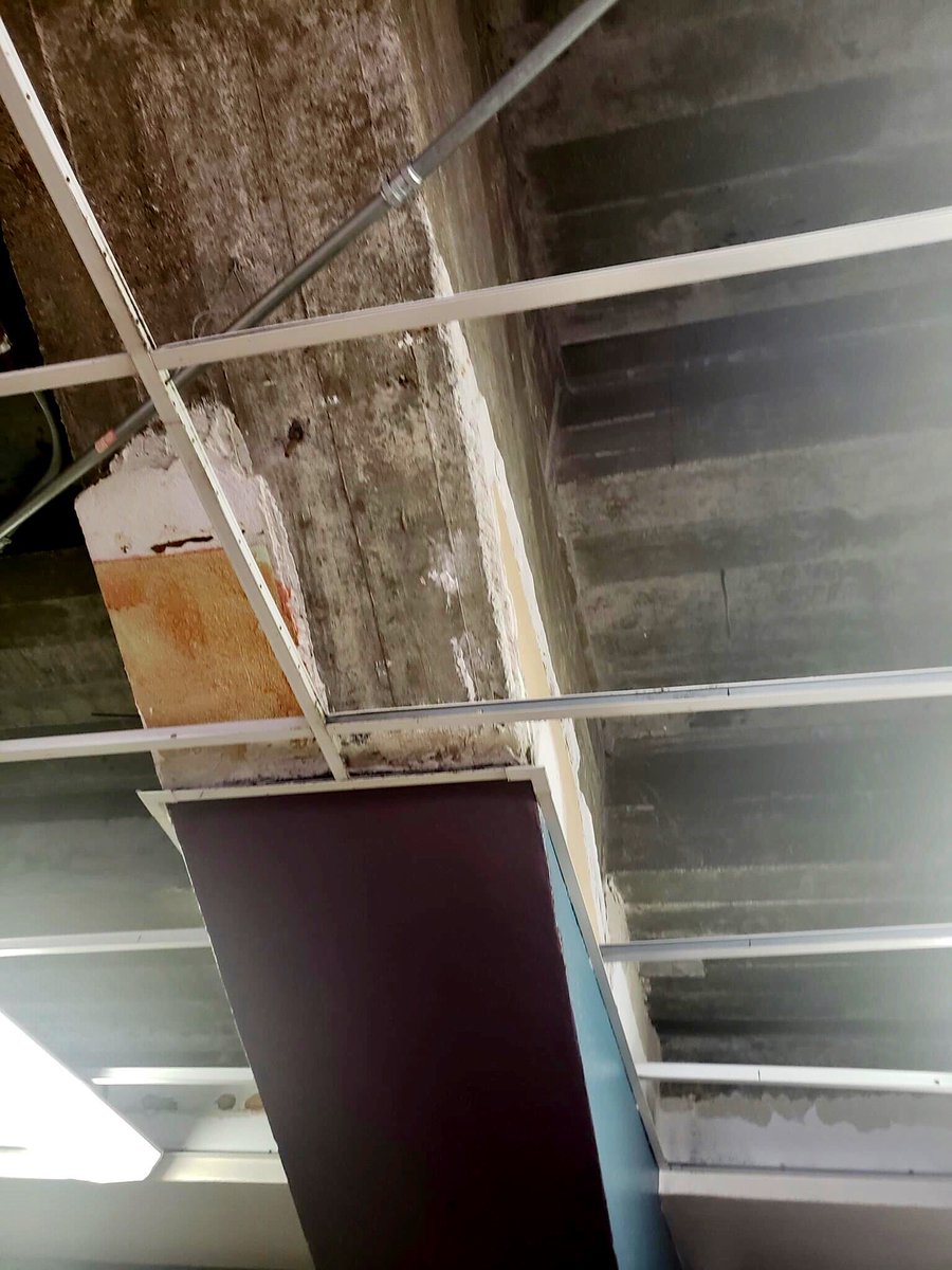 York_ParkandRec's tweet photo. Auditorium update... ceiling tiles and abestos removed from kitchen, lobby, basement and continued work on the main gym rafters. #YPR #YorkParksAndRec (1/x) https://t.co/VFy7E5S7In