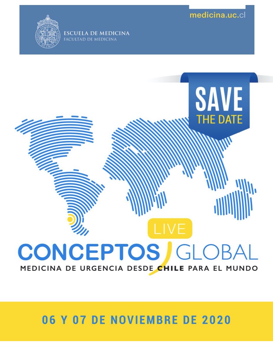 Save the date! #ConceptosGlobal No digas que no te avisamos! cutt.ly/Conceptos2020 @UrgenciaUC @FacMedicinaUC @ucatolica @sochimu