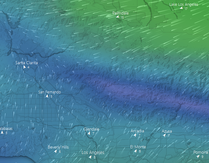 Wind update as of ~ 5 p.m.: These are sustained winds, not gusts.