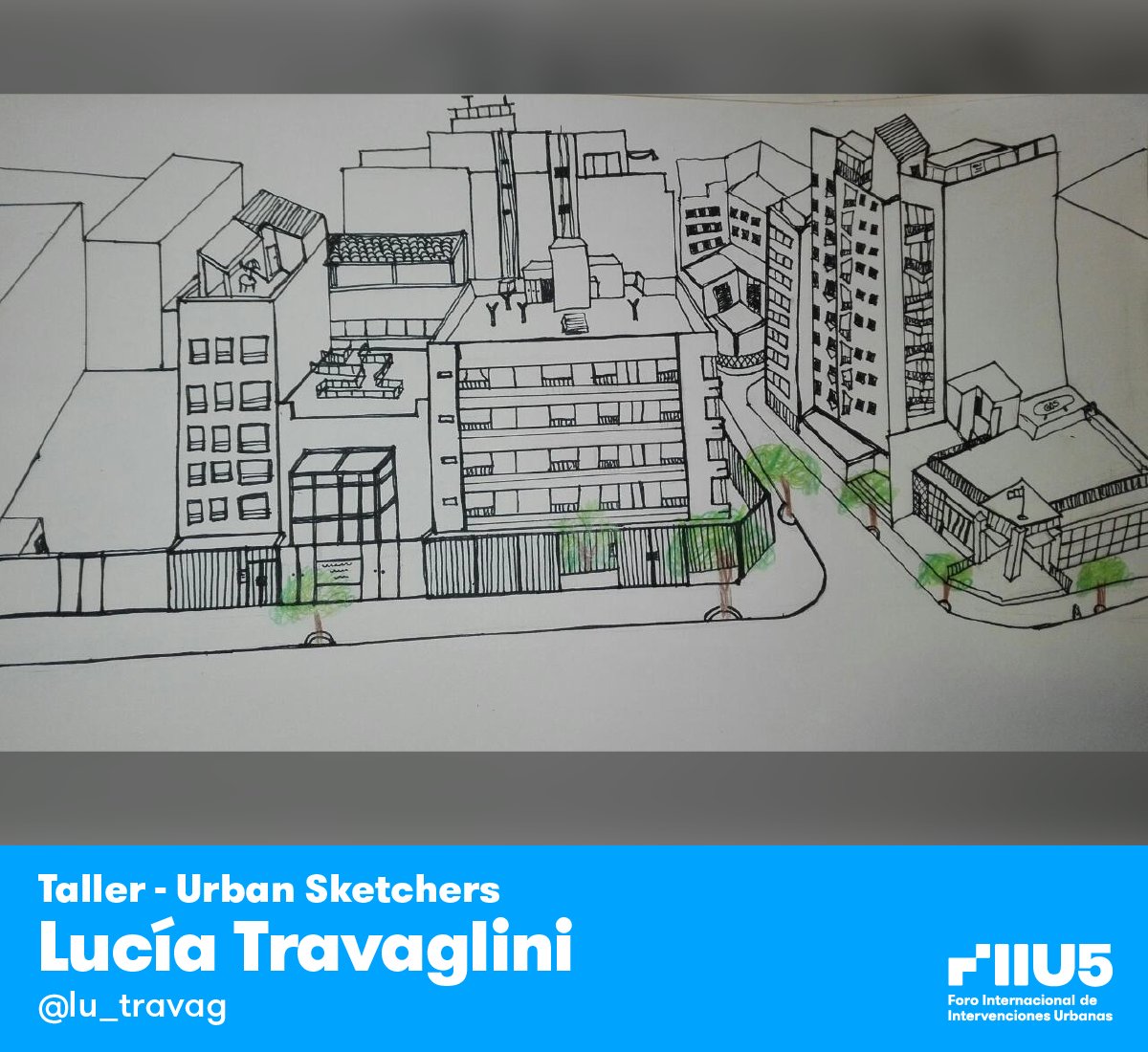 OcupaTuCalle's tweet photo. 🎨 SOÑANDO A TRAVÉS DE TU VENTANA (3/3)
🏡 Así vieron la ciudad desde sus casas los participantes del taller de #UrbanSketchers que formó parte del #FIIU5. Muchas gracias a todos ellos y a Juan Carlos Bohórquez de @ConcretaGU por compartir su conocimiento con nosotros. 🙌 😃 https://t.co/dqm57HTea6
