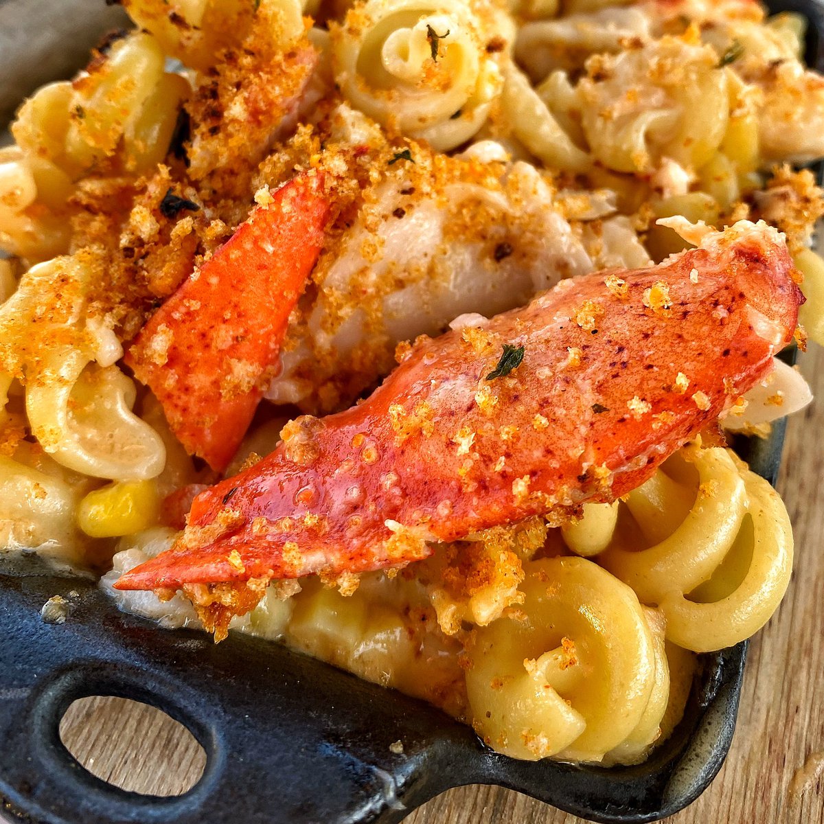 Lobster Mac and cheese for the win! #cheesy #macandcheese #lobster #lobstermac #eatsandthecity