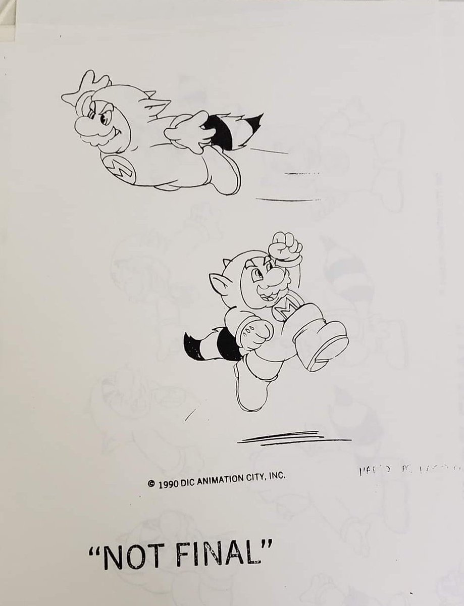 Today is the 30th anniversary of The Adventures of Super Mario Bros. 3, here are some never before seen model sheets of Tanooki Mario! 