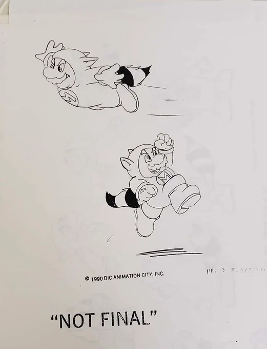 Today is the 30th anniversary of The Adventures of Super Mario Bros. 3, here are some never before seen model sheets of Tanooki Mario! 