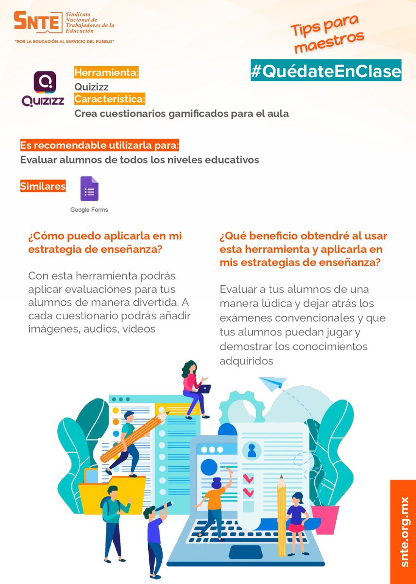 optisnte's tweet photo. #QuédateEnClase 👨‍🏫🔛👨‍💻
🔴 En la educación a distancia 🏫🔛🏡 evaluar a alumnos es divertido 👉la App @quizizz 📲 permite a maestros aplicar cuestionarios gamificados 👉Más #SNTEtips 💡 en https://t.co/ftuqg49uaQ 
#QuédateEnCasa 
#QuédateEnClase ✅ https://t.co/SMpQm52qDB