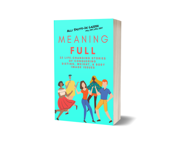 UnsolicitedP's tweet photo. Alli Spotts-De Lazzer's book MEANINGFULL is available for preorders. All readers who preorder between 9/1-10/15 will receive a free ebook copy. We'd love reviews! #book #preorder #meaningfull #dieting #bodypositivity #health #hellogiggles @MeaningFULLread https://t.co/mOV56lX0cY https://t.co/atd1qvKUNf