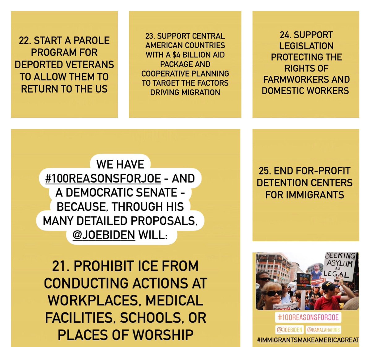 pfpvc's tweet photo. Reasons 21-25 of our #100reasonsforJoe - strong, policy-based reasons to vote for @JoeBiden and @KamalaHarris , who recognize that #immigrantsmakeamericagreat https://t.co/3WGvp8tWSd