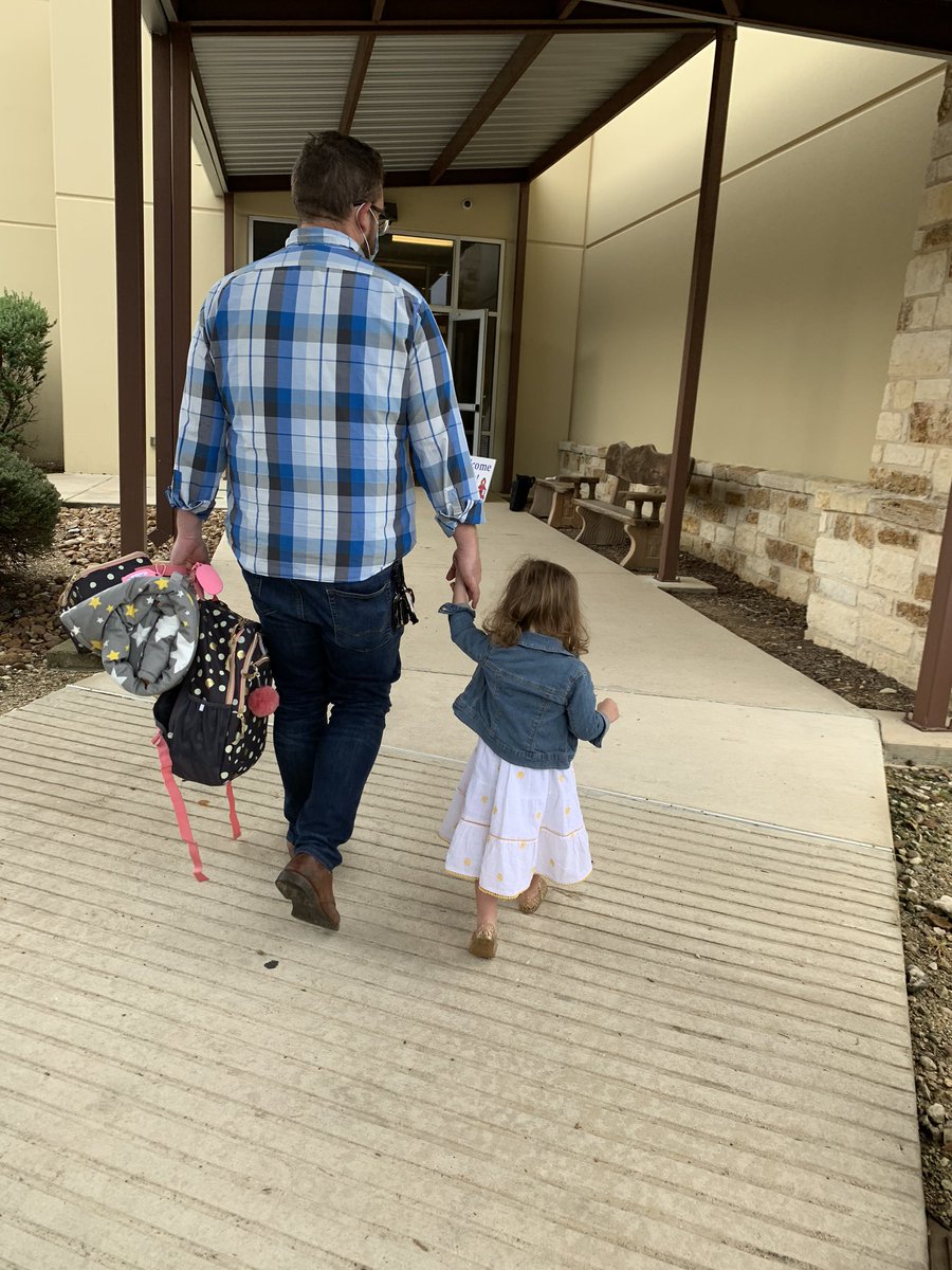 Took a little detour on my way to work to drop this little one off for her first day of school today. I asked her if she had a good day, she said “yes, I didn’t share.” 🤦🏻‍♀️
