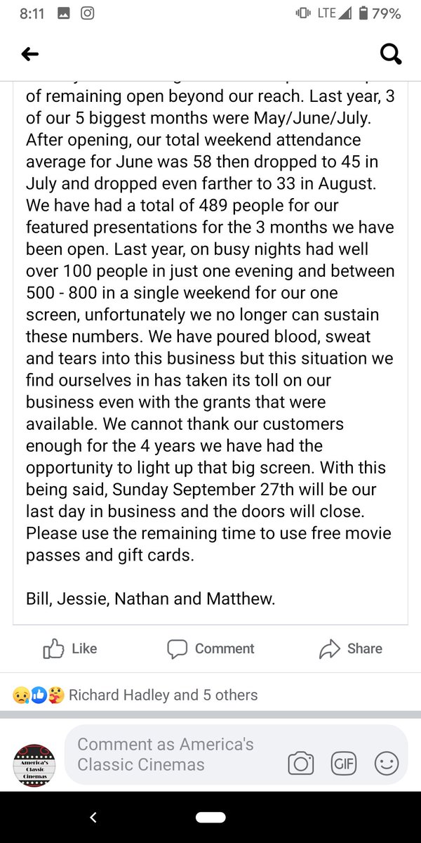 AmClassicCinema's tweet photo. So sorry to hear this news tonight :(
#MilacaTheatre https://t.co/GbduFSPwTv