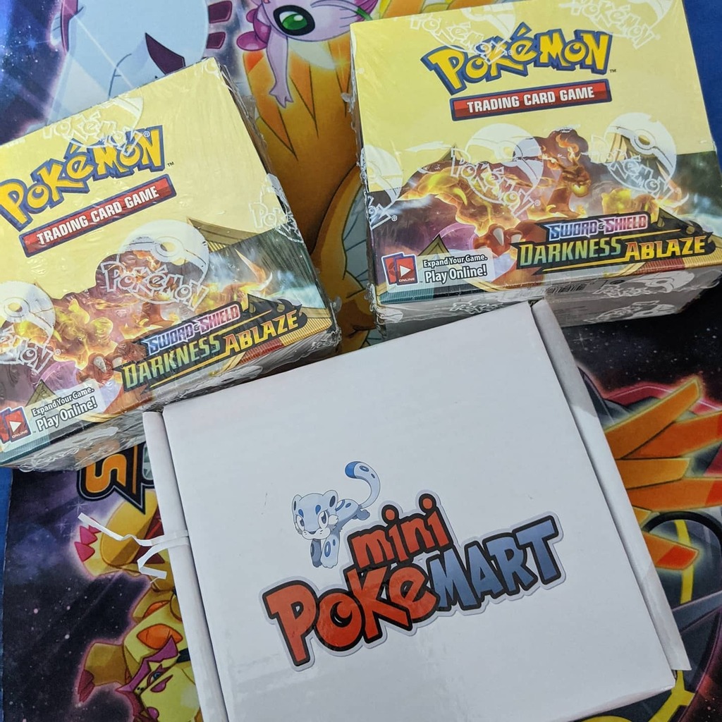GreenWitEVIL's tweet photo. Reinforcements have arrived! My September @minipokemart box came in AND 2 Darkness Ablaze boxes from @safari_zone_collectibles hyyyyype!!!! Where dat Zard?

#pokemon #pokemoncards #darknessablaze #minipokemart #boosterbox #tradingcards https://t.co/auFk76rSeG https://t.co/WOtsTsQOtl