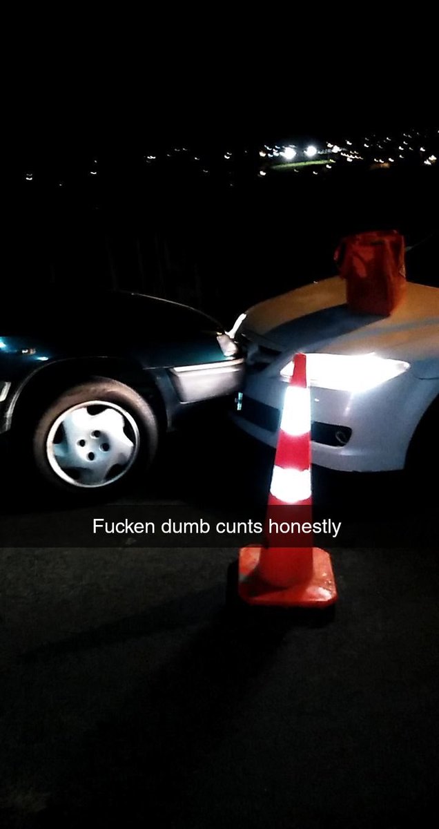Third car accident in the last 3 months and the cunt tries saying it’s my fault when he hit my parked car 🤣