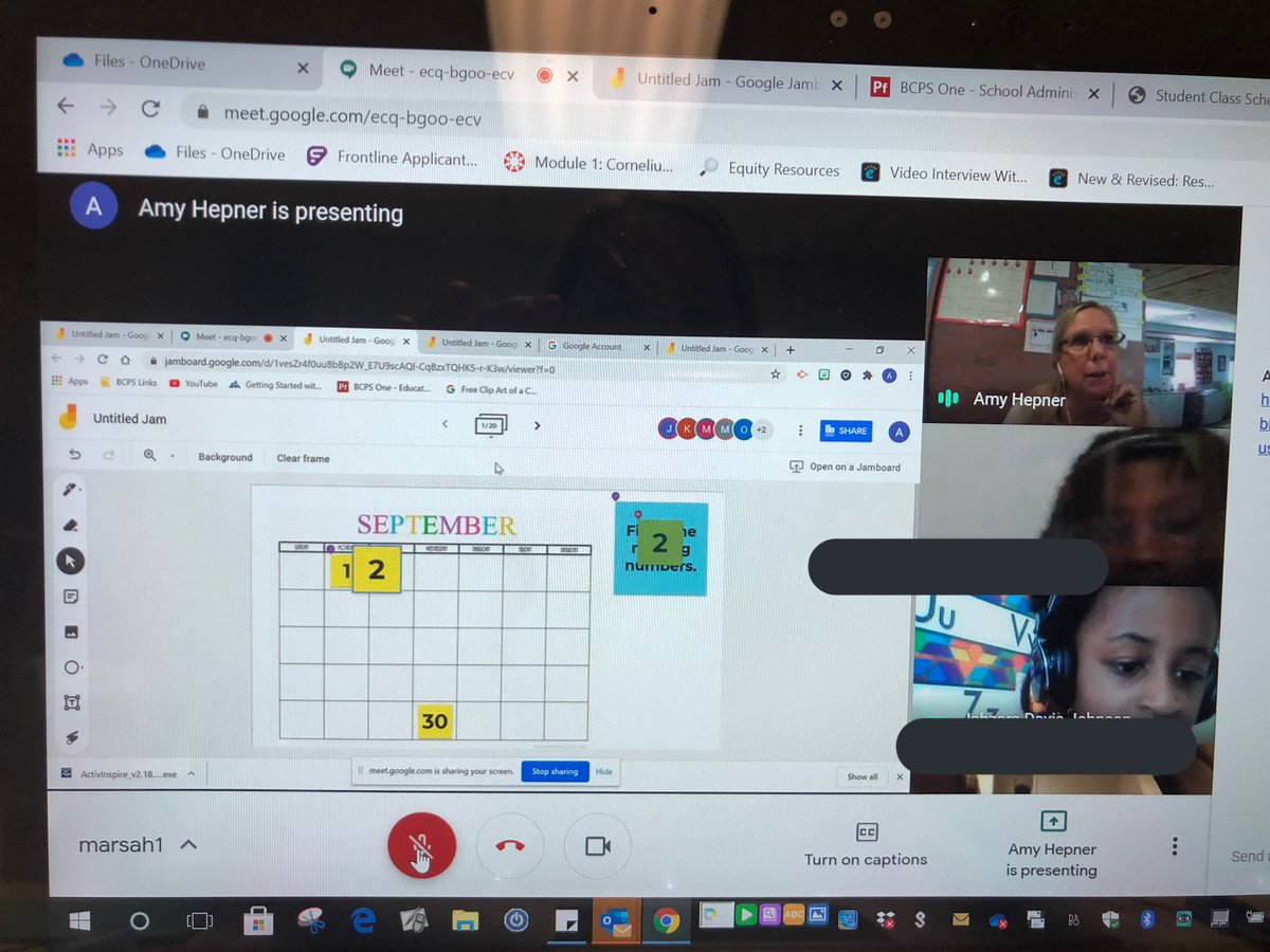 kellyaoconnell's tweet photo. I’m so proud of Ms. Hepner for taking risks with technology today.  First day of school and first day on jamboard for these firsties! #SoPatient #marsstars @MarsEstatesBCPS https://t.co/zIzsk6PrWR