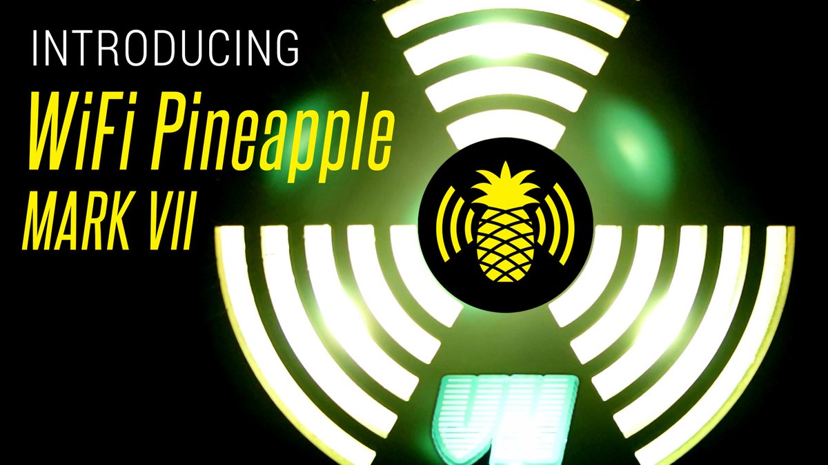 Introducing the WiFi Pineapple Mark VII — Premiering 9/9/2020 at 14:00 ET / 11:00 PT at youtu.be/7v3JR4Wlw4Q 🍍