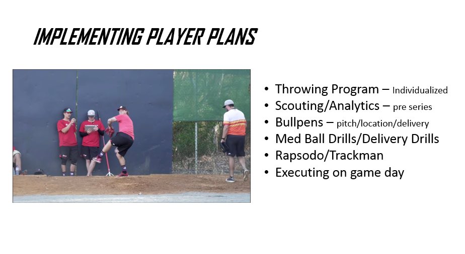 Implementation of player plans, identifying what you’re good at is great, making sure implement and follow the plans throughout the week are key.