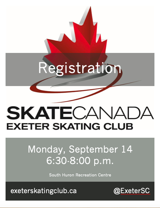 ExeterSC's tweet image. Important Information about ExeterSC Registration may be found here: exeterskatingclub.ca
Skaters/Parents/Guardians are requested to complete all forms and bring them with them to Registration on September 14.
Please remember to wear a mask.