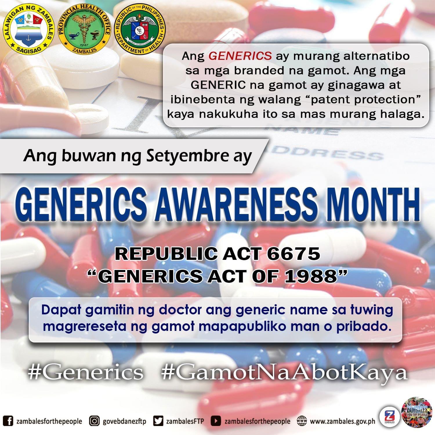 Gov.EbdaneZFTP on Twitter "SEPTEMBER IS GENERICS AWARENESS MONTH