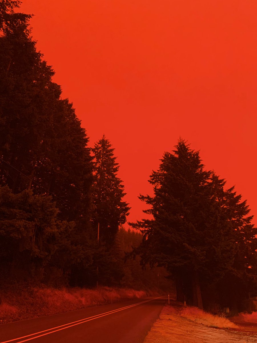 keira_dawn_'s tweet photo. 3 pm in silverton, oregon today,,, why is no one talking about these wildfires https://t.co/cyOdpRihm4