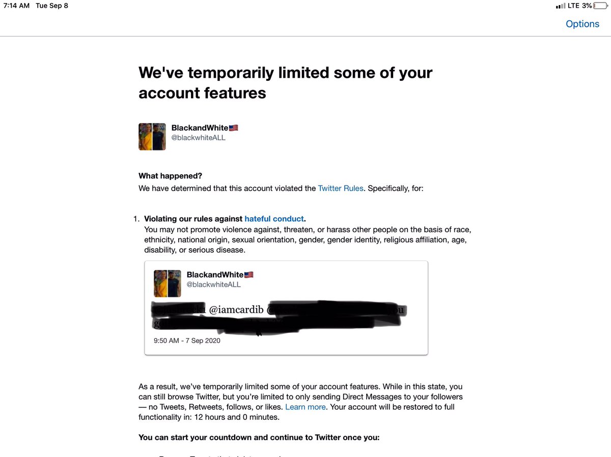 blackwhiteALL's tweet photo. @BannedDeplorab1 Apparently, Twitter doesn’t have any problem with people committing hateful conduct against you. But they put me in Twitter jail for making a truthful comment about CardiB. #Twitterhatesconservatives https://t.co/BddzujGP2a