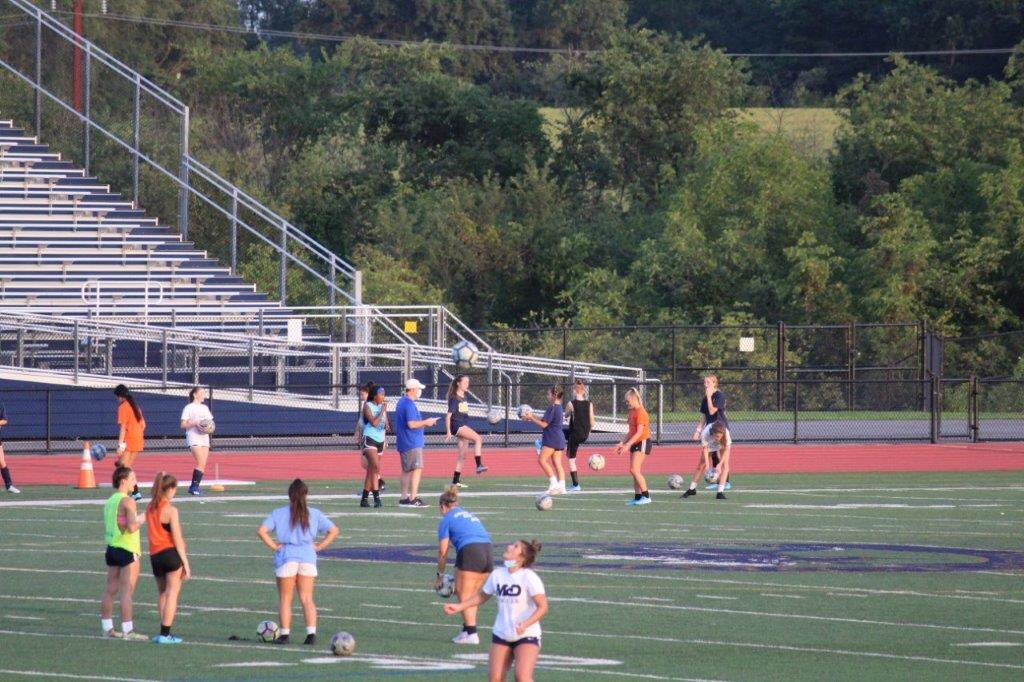SoccerMcDevitt's tweet photo. Welcome back Lady Cru! First official day of practice! Workin’ hard ladies! ⚽️💥 https://t.co/q6ItOw7iMA
