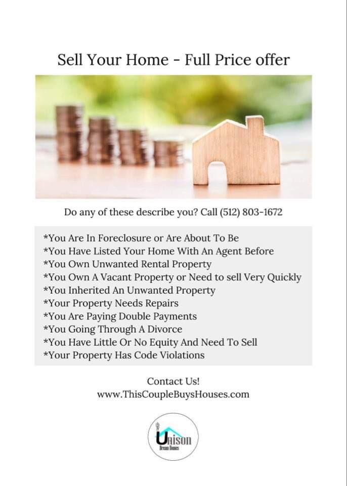 DreamUnison's tweet photo. We can help solve your real estate problems EZ! We strive to give you the best experience and me real estate transactions stress free! Visit us now at https://t.co/RL6Rbv8bo9 #RealEstate #foreclosure #stopforeclosure https://t.co/Q1eD5G3aXa