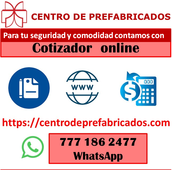CPrefabricados's tweet photo. Promoción Cotizador:
Para tu seguridad y comodidad contamos con Cotizador Online y WhatsApp, para brindarte una mejor atención y servicio
777 186 2477
https://t.co/COLcAzcTtG
#Cotizador #prefabricados #construccion #COVINTEC #usgMorelos #cupulasmorelos https://t.co/IBwtVQeaZn