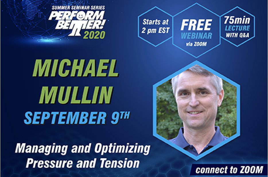 Tomorrow at 2pm EST Michael Mullin is giving a FREE presentation:

"Managing and Optimizing Pressure and Tension"

Don't miss it:

us02web.zoom.us/j/89651030489?…

#performbetter #summerseminarseries #fitfam
