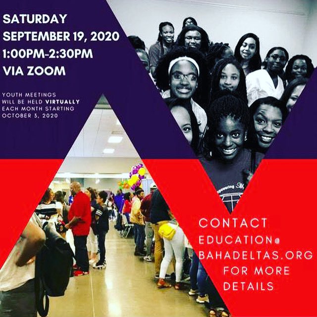 BAHADeltas's tweet photo. 🗣Attention Parents! #BAHADST’s award-winning Education Comm is back this year w/ more youth initiative programming! Email education@bahadeltas.org for application & for more details on how to join us for a orientation via Zoom. “See” ya there! 👩🏽👦🏾🧒🏽🧑🏿🦱
#BAHAEducation #BAHAServes https://t.co/fgOvsjRJYb