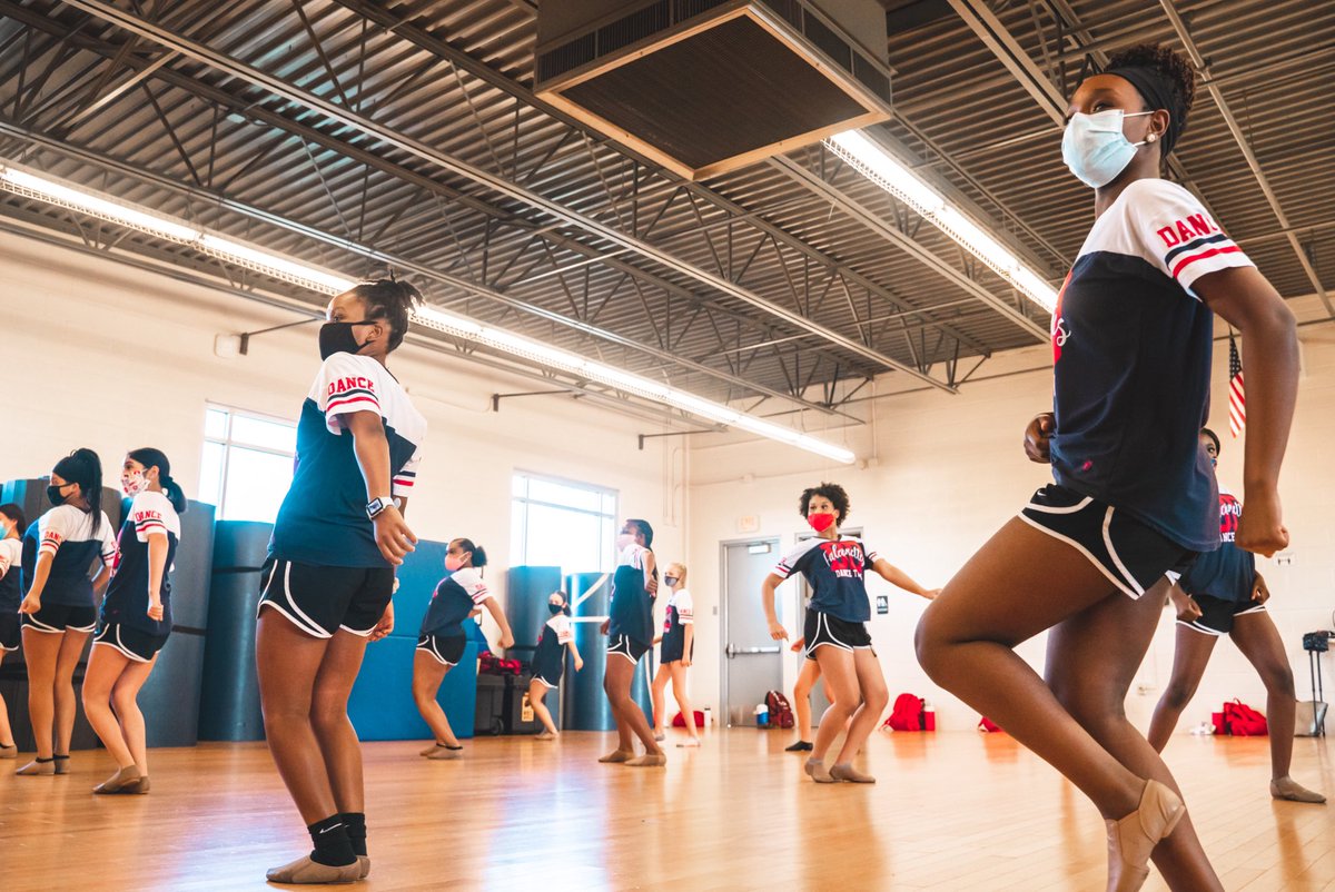 So happy and excited our Falconettes are back preparing for football season! #Falconettestrong