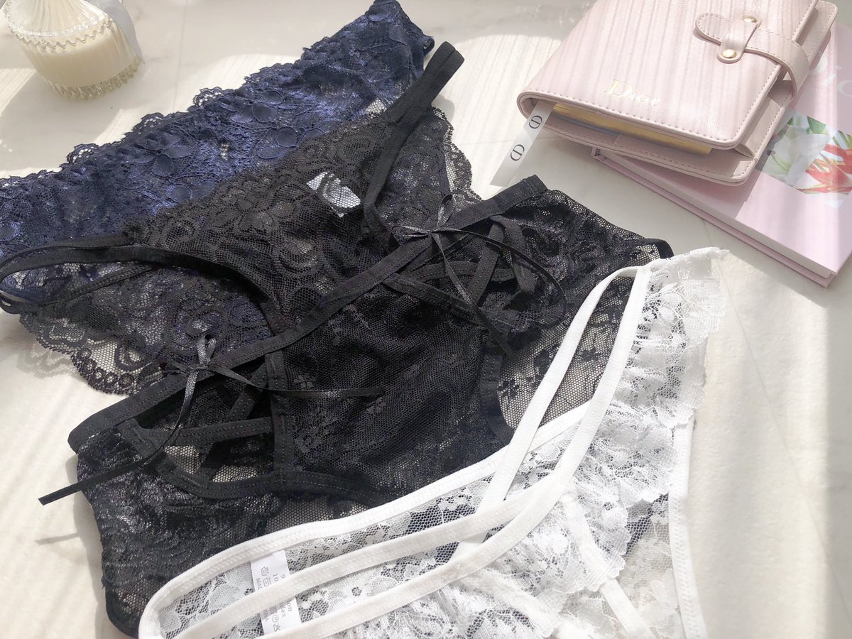 なこぱん Qoo10で買ったショーツ可愛かった 1枚300円だし大満足 総レースは着脱時に破けやすいからこの安さは日常使いに最適 透け感があるレース可愛い