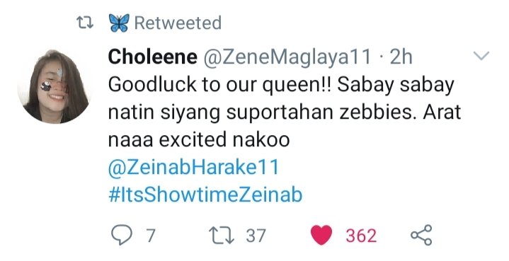 Zene_zhrk11's tweet photo. Waaaahh thank you ate @ZeinabHarake11🥺❤️
#ItsShowtimeZeinab https://t.co/4HxQ2ZDB0R