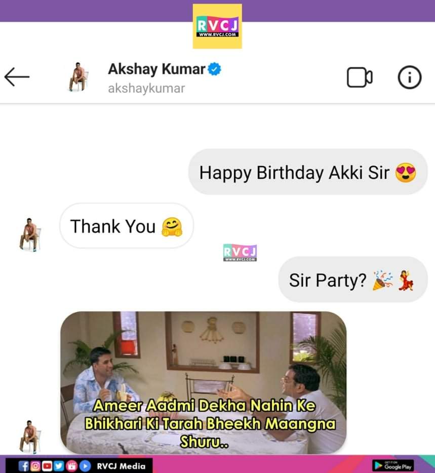 rvcjmovies's tweet photo. Happy Birthday Akki😅❤️ @akshaykumar
#akshaykumar #akshay #akki
#happybirthday #HappyBirthdayAkshayKumar #actor #cinema #artist #meme #moviememes #cinemamemes #rvcjmovies https://t.co/rdY3QSIN6T