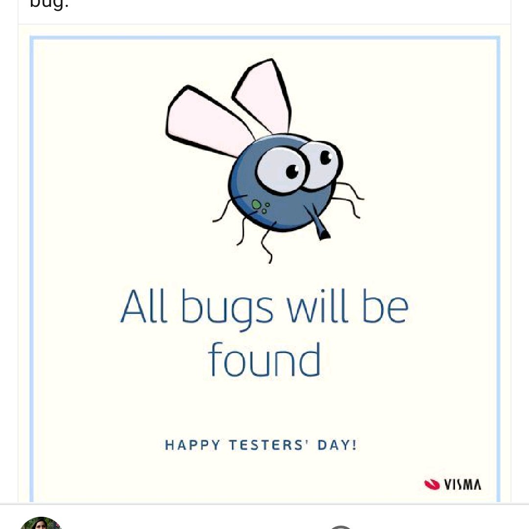 parulkhullar's tweet photo. Happy tester's Day! https://t.co/vsK85nZqBH