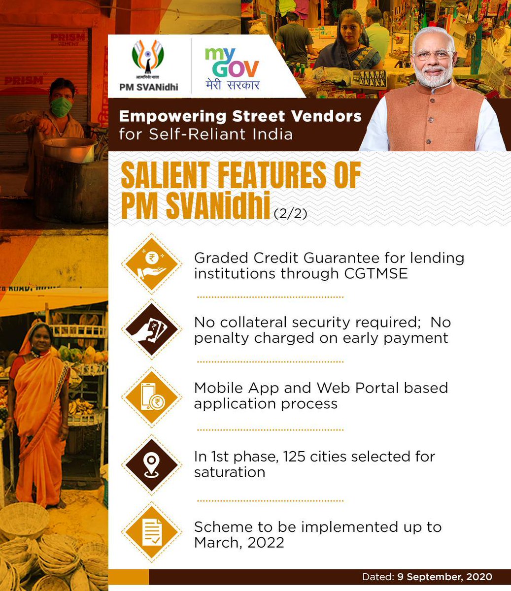 AbhilashaBJP's tweet photo. Salient features of PM SVANidhi

#AtmaNirbharVendor https://t.co/ijKSBxLvTA