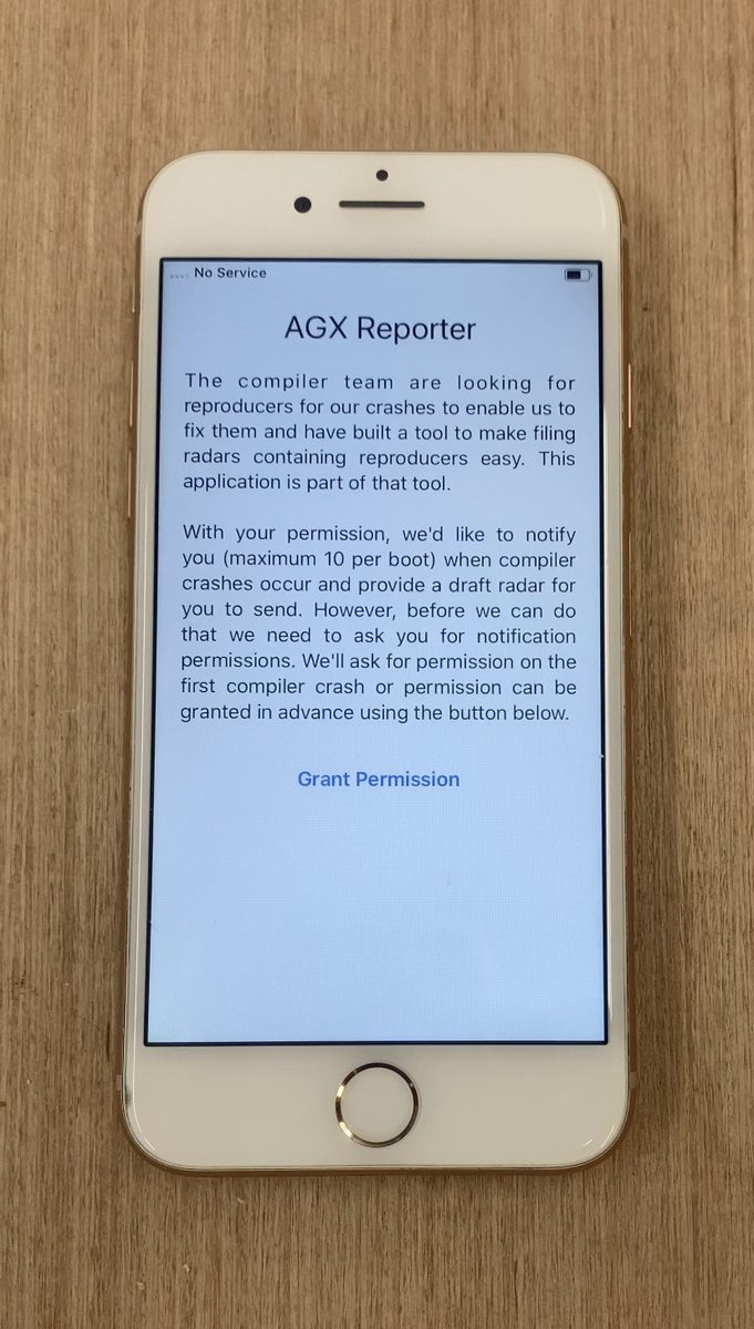 Here are a few screenshots of diagnostic utilities Apple included on SpringBoard: AGX Reporter, Siri Debug, as well as Tap to Radar. (There are many more hidden apps in the /AppleInternal/Applications directory)