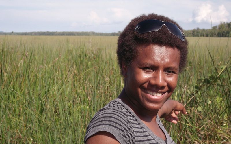 Mazzella Maniwavi. Mazzella is PNG’s 1st female mangrove scientist. Enduring hours in mangrove patches, working with communities to complete the 1st ever mangrove forest ecology assessments along the coasts of Dadue, Divinai, & Bubuleta villages on the East Coast of Milne Bay.