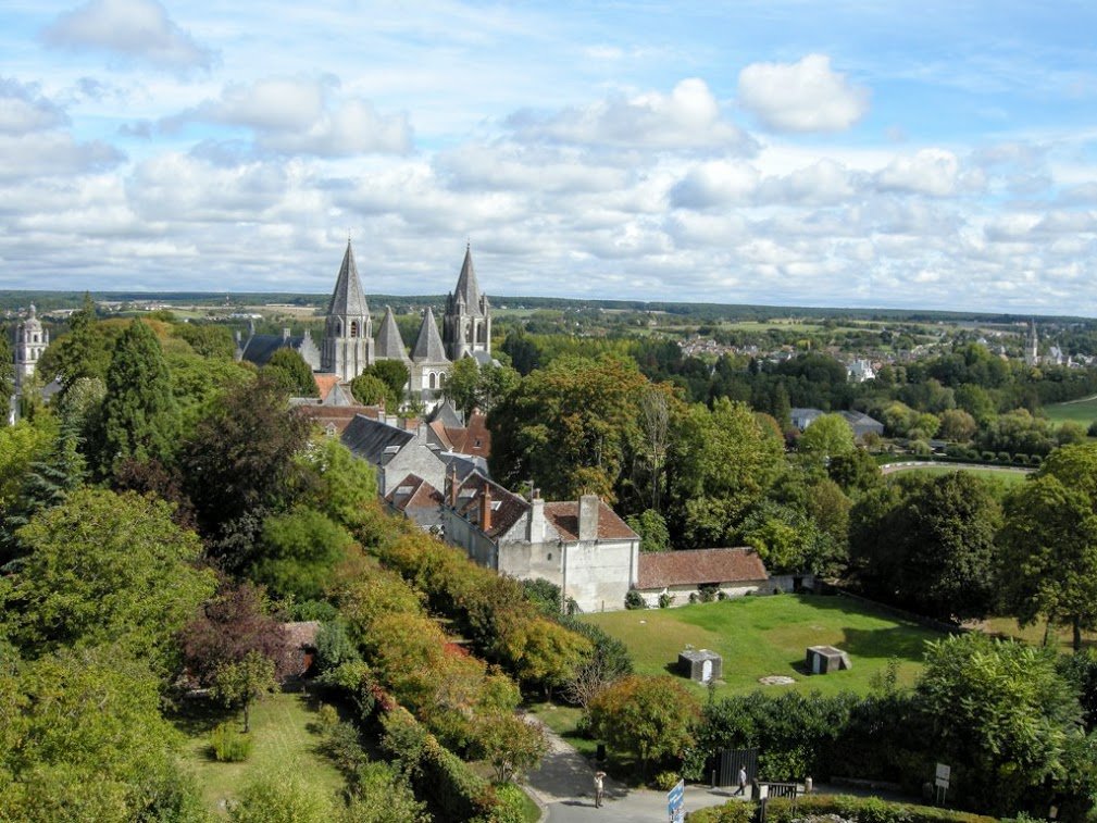 Image looking from the Dunjon in Loches towards Saint Oars churc