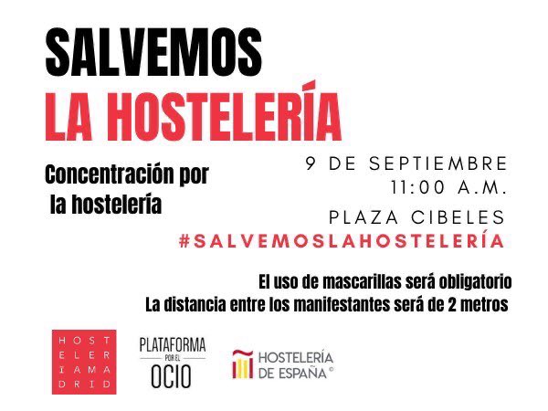 lorenzoamor_ata's tweet photo. Hoy a las 11 estaré en la plaza Cibeles acompañando al sector de hostelería en la concentración #salvemoslahosteleria
Desde @autonomosata todo nuestro apoyo a los autónomos,empresas y trabajadores del sector hostelero y ocio nocturno
@CEHEhosteleria @HosteleriaMad 
@espanadenoche https://t.co/RNs5Q2HmZu