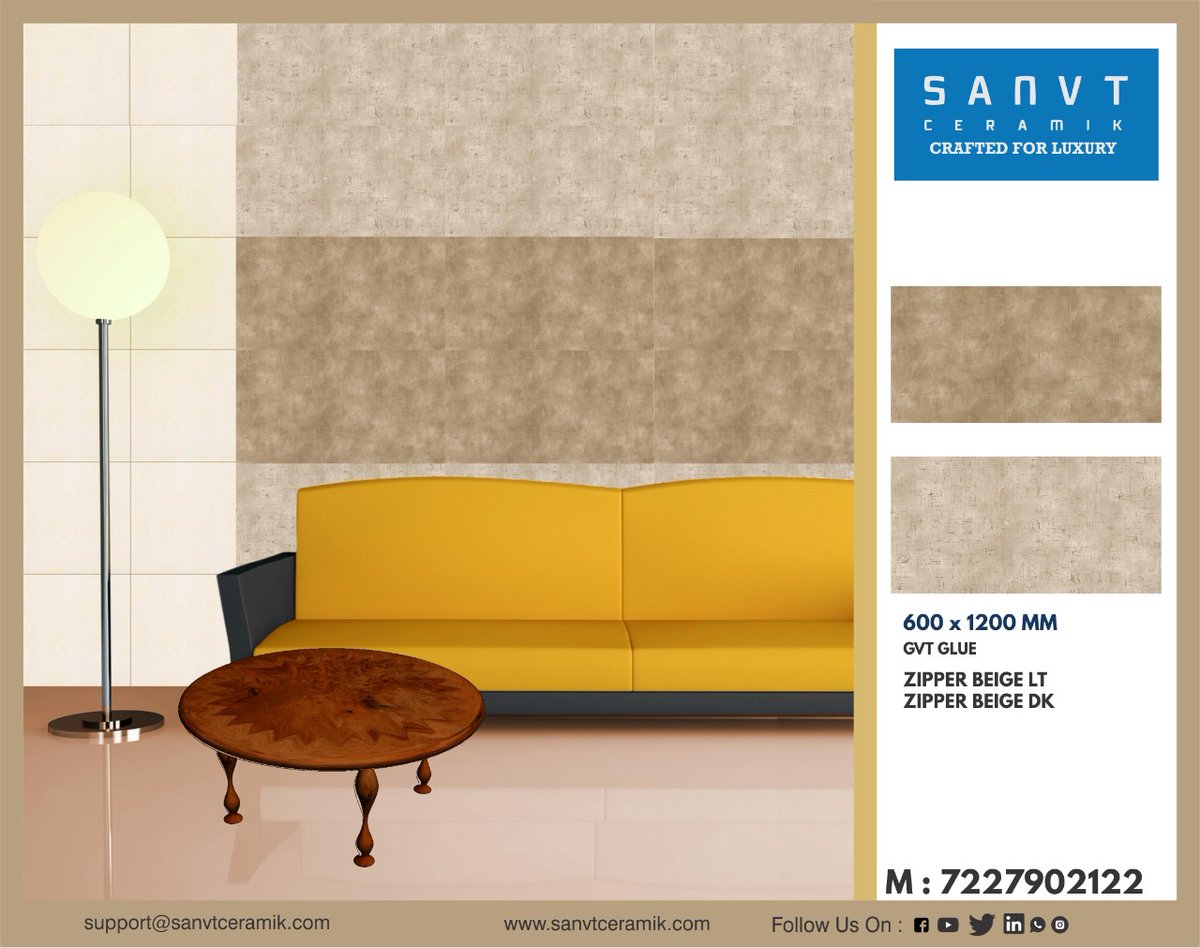 SanvtC's tweet photo. 600 x 1200mm GVT Glue.ZIPPER BEIGE&amp; ZIPPER BEIGE DECOR. From Sanvt Ceramik Basket. For Inquiry 7227902122 (Call or Whatsapp) https://t.co/5GI5CDuPSu
