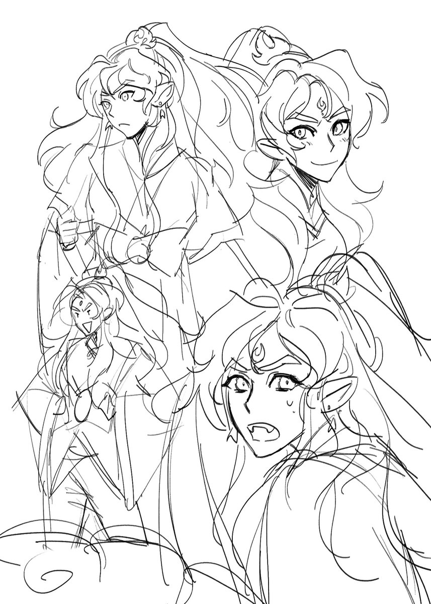 i wish i had more energy to draw but here's some....wip ocs 