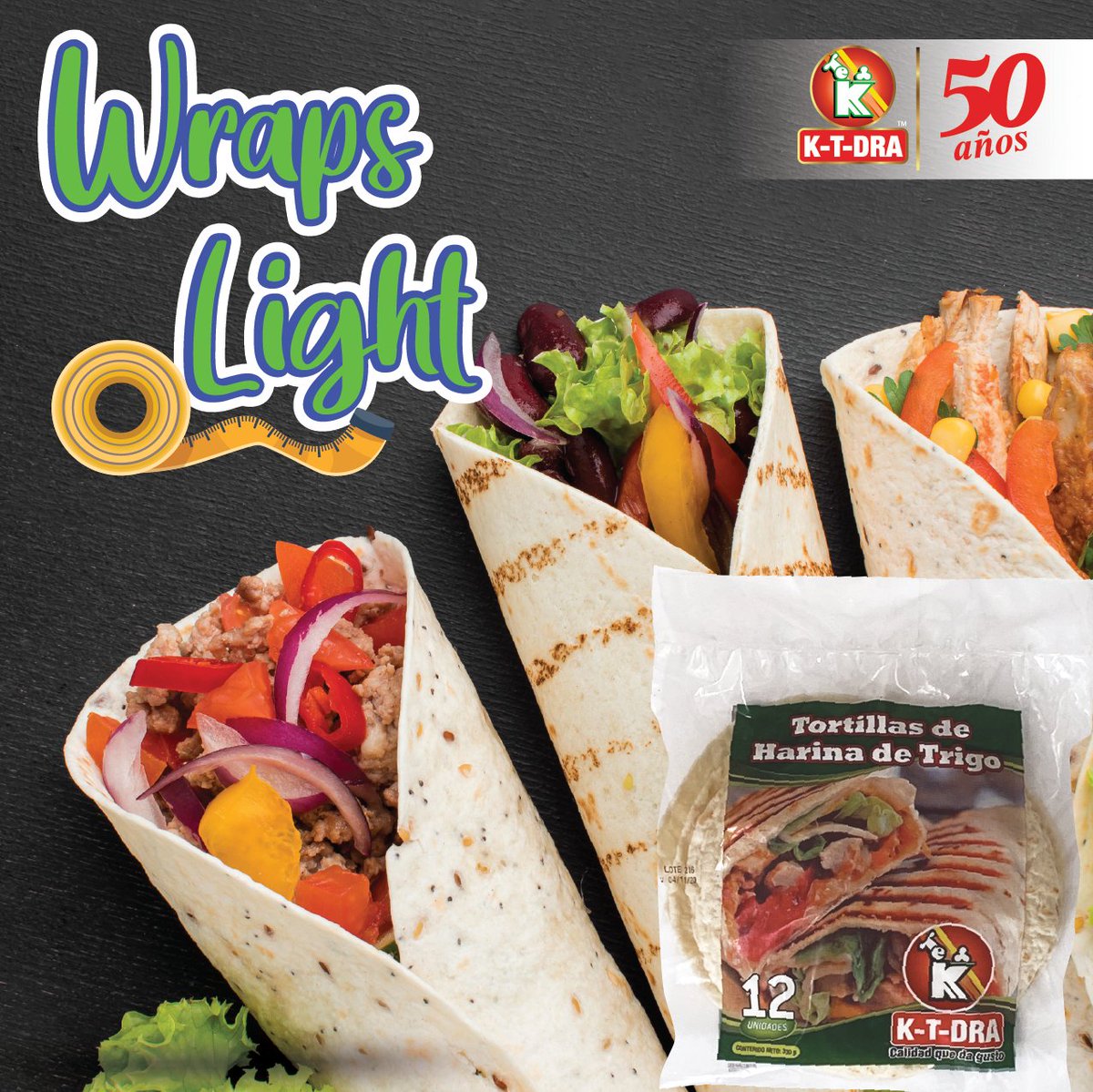 ktdra's tweet photo. Prepara unos ricos Wraps con nuestras Tortillas de Trigo K-T-DRA. Come sano y divertido!
.
#Ktdra #Diet #TortillaDeTrigo #recetas #RecetasFit #igerfoodies #FitStyle #08sep #50AñosKtdra #Tipsdieta #Dieta #ComidaSana https://t.co/IFDpKtdyC3