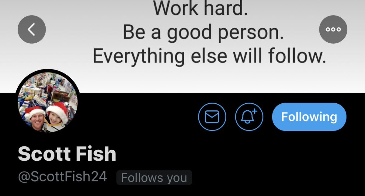 BombadilFantasy's tweet photo. The night before the first #SFBX waiver wire run, Old Tom gets a follow from The Fish, himself. Thank you, friend. #TomBomb #FishBomb #WorkHardBeAGoodPerson https://t.co/mD0XCwXnS5